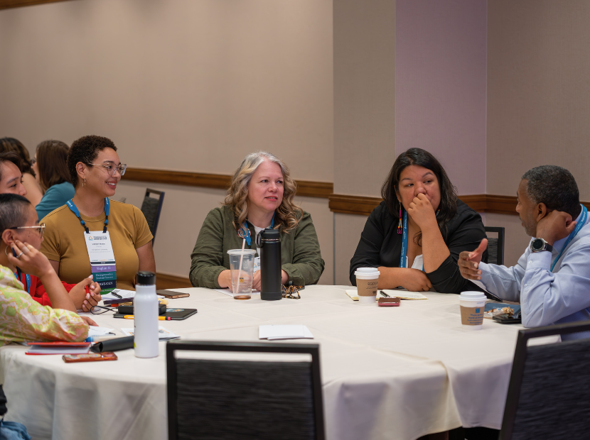 Group discussing at round table