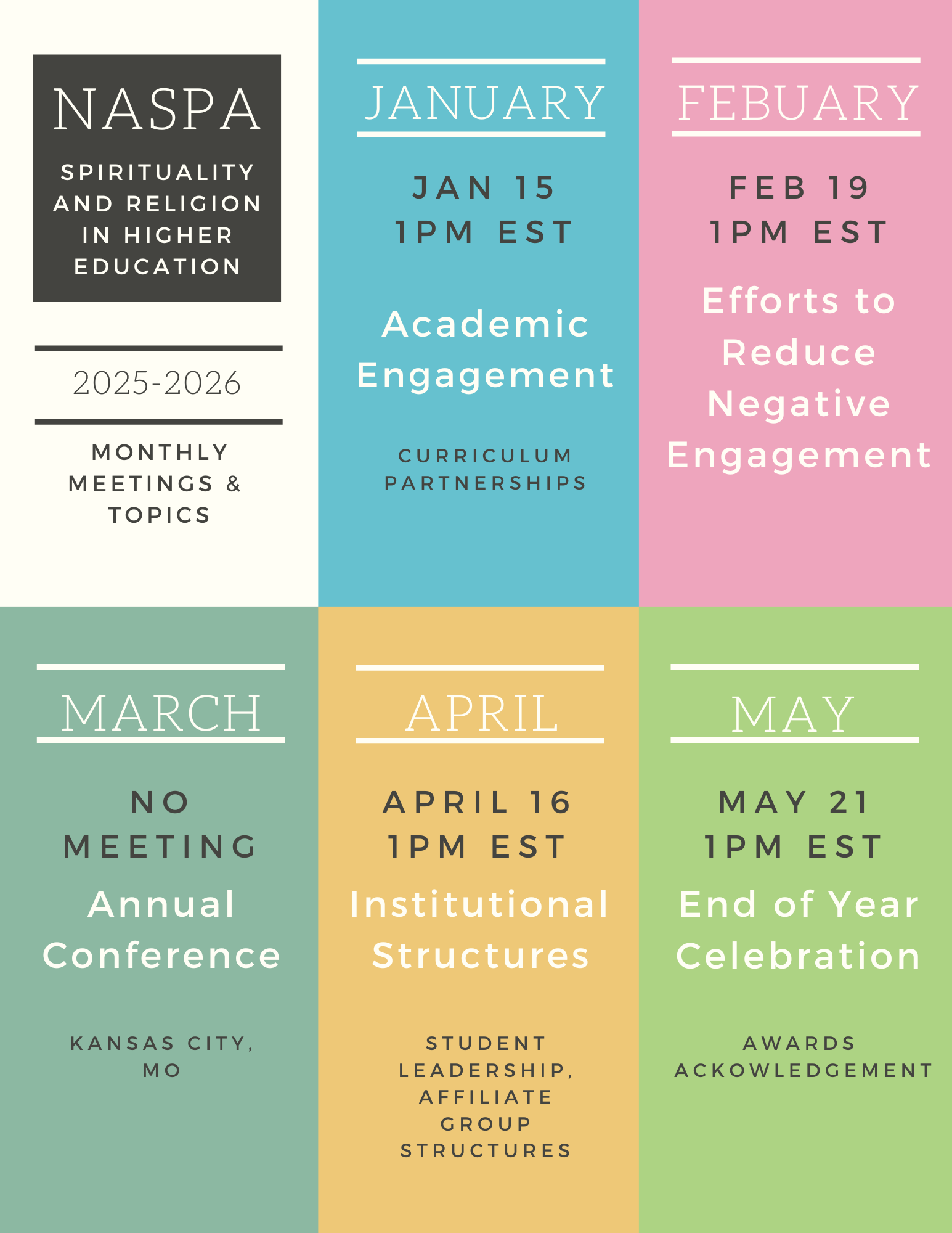 NASPA_Spirituality_and_Religion_in_Higher_Education_2025-2026_Monthly_Meetings_&_Topics