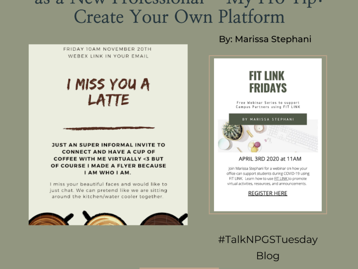 Influencing Change and Community as a New Professional - My Pro Tip: Create Your Own Platform