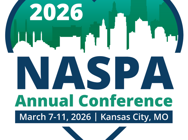 2026 NASPA Annual Conference Green and Blue Heart logo